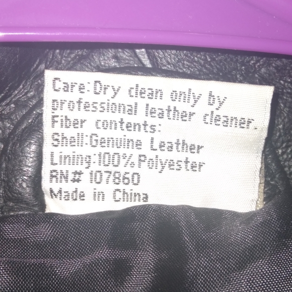 Men's X large black leather bomber  jacket by Flight Path with nylon liner - Picture 5 of 5